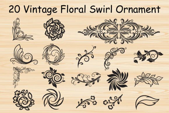 Download Vintage Floral Swirl Ornament - Swirl Collection