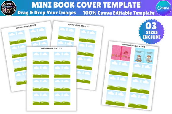 Download Mini Book Covers Canva Editable Template - Template Collection