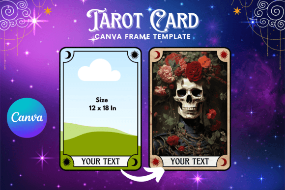 Download Tarot Card Canva Frame Editable Template - Template Collection