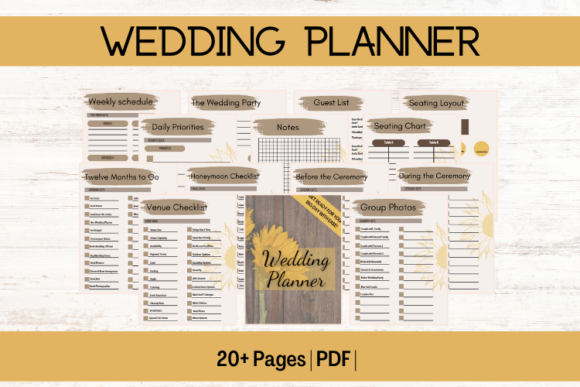Download Wedding Template - Sunflower - Printable - Template Collection