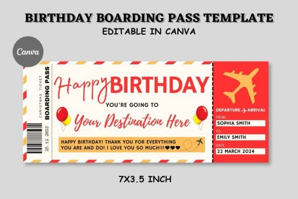 Download Boarding Pass Birthday Invite Template - Template Collection