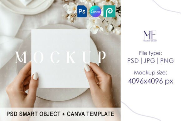 Download Square Card Mockup, Invite Card Mockup, - Invite Collection