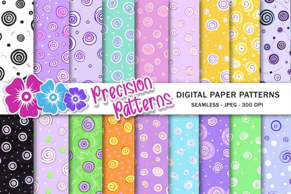 Download Swirl Dot Purple Patterns Bundle - Swirl Collection
