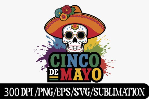 Download Cinco De Mayo Skull Tumbler Design, - Design Collection