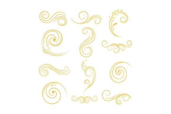 Download Elegant Decorative Swirls and Flourishes - Swirl Collection
