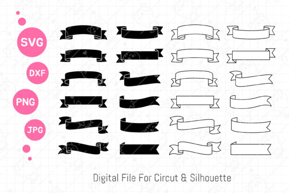 Download Ribbon Banner Frame Template SVG - Template Collection