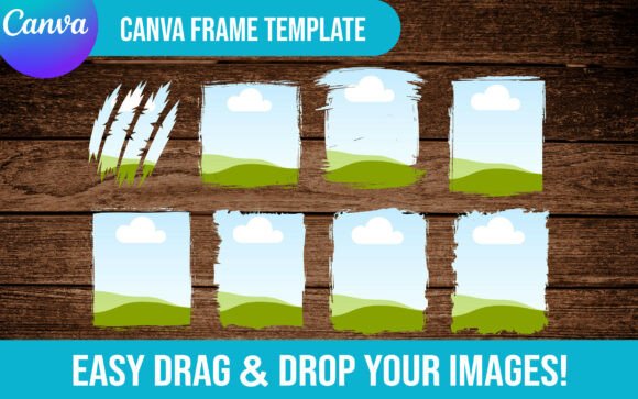 Download 8 Brushstroke Canva Frame Template - Template Collection