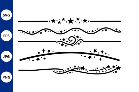 Download Ornamental Swirl Dividers with Stars Set - Swirl Collection