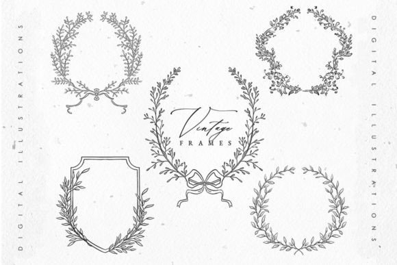 Download Greenery Line Art Frames Vol.4 - Green Collection