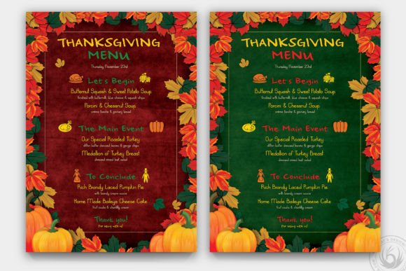 Download Thanksgiving Menu Template V1 - Template Collection