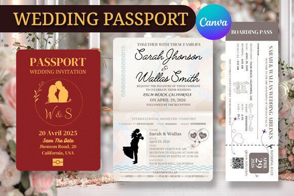 Download Wedding Passport Invitation Template - Template Collection